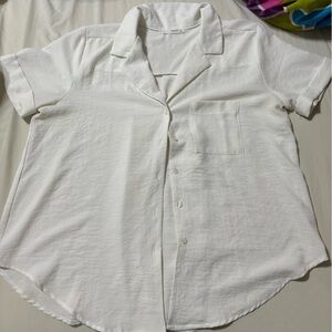 Timing Crisp White Button-Up Shirt